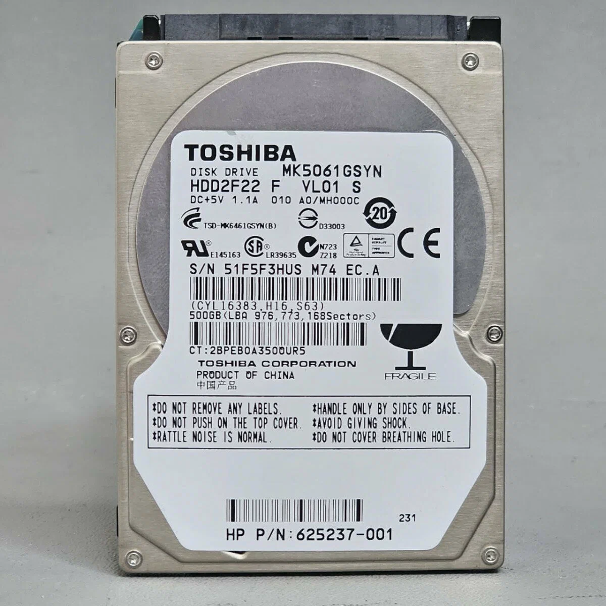 Хард TOSHIBA MK5061GSYB 500gb
