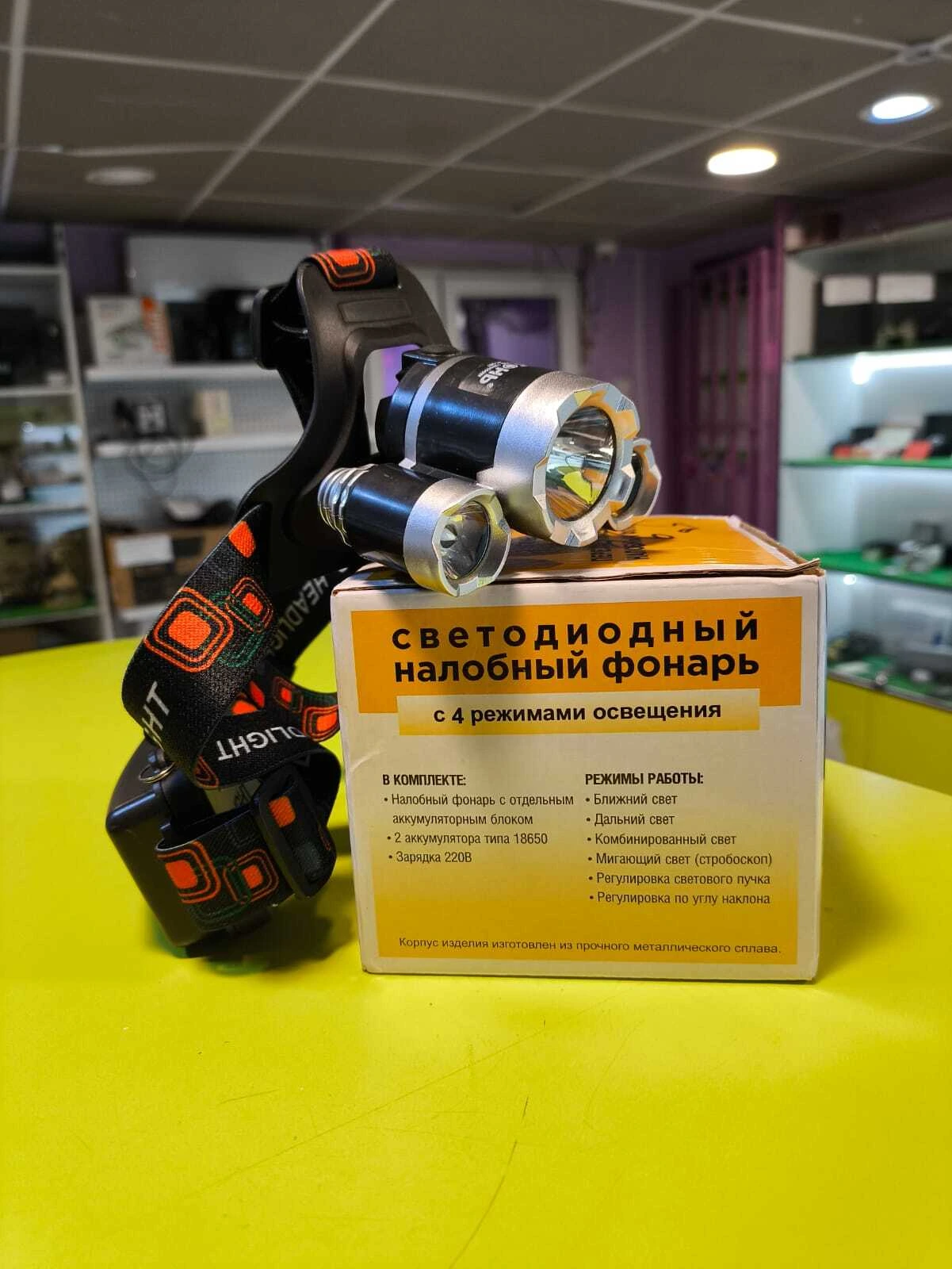 Перезаряжаемый налобный фонарь HT-367