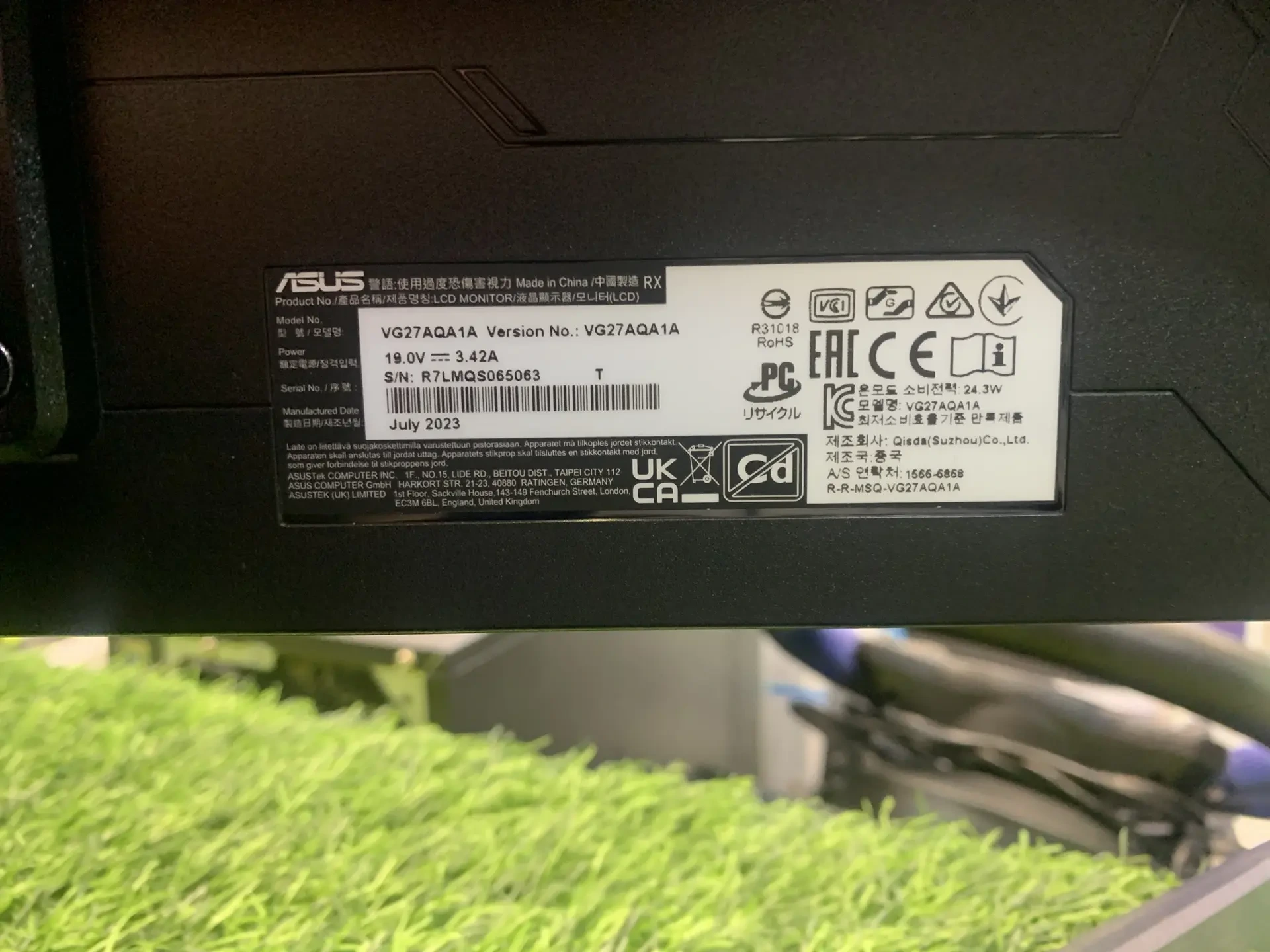 Монитор Asus VG27AQA1A